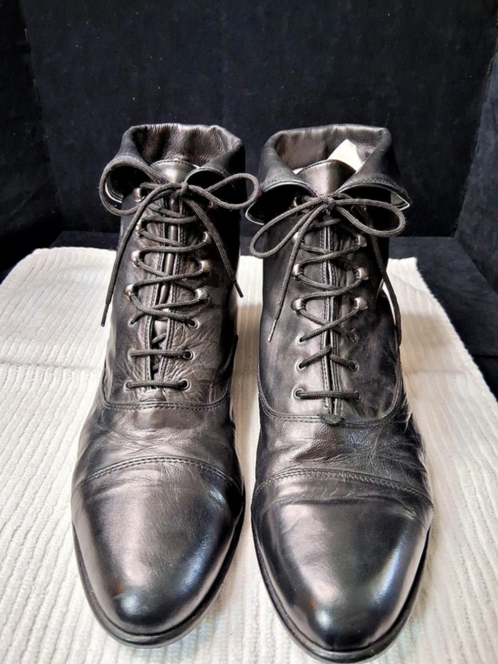 Nordstrom Black Leather Lace-Up Boots